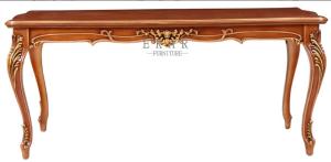 China Europen antique style big rectange baroque wood dining table set LS-A304L factory