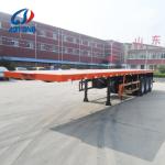 Steel 3 Axles 40ft 20ft 40ft Shipping Container Flat Semi Trailers for Country