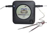 6 Probe Port BBQ Meat Thermometer / Black Bluetooth Remote Cooking Thermometer