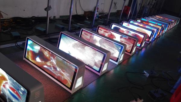 Double Sided P5 Taxi Top LED Screen , LED Taxi Top Advertising With 3G / 4G /