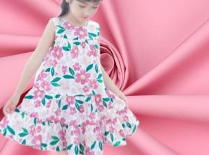 China Cotton And Recycled Polyester Blended Fabric Moisture Wicking Children Dress factory