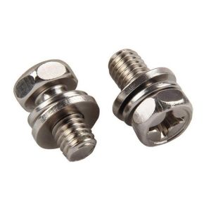 China ASME Standard Cross Recessed Socket Hex Head Bolts with Spring Washer and Plain Washer Assemblies factory