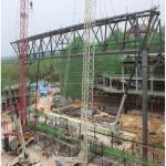 100m Long Span Truss Structure Grey Q345 Steel Tube Trusses On Site Installation