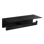 Matte Black Double Toilet Tissue Holder Toilet Tissue Hanger For Bathroom