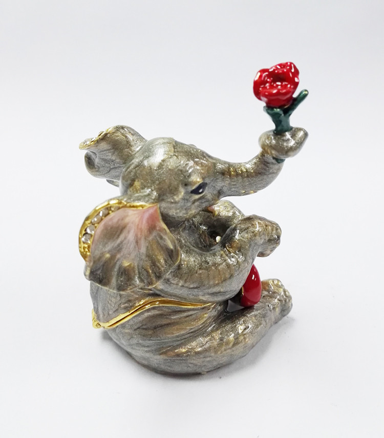 Pewter Golden wedding favors gifts elephant trinket jewelry box