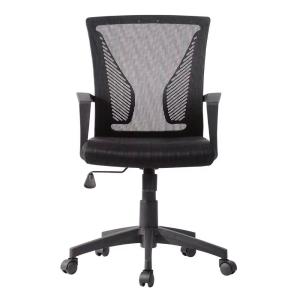 China R300mm Nylon Base Black Mesh Administrative Office Chair for Professional Environments factory