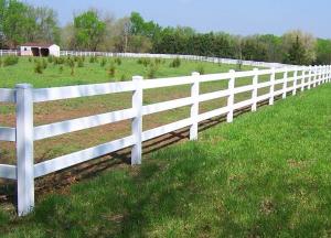 China 2 Rails Plastic Horse Field Fencing Equine Safety Fence Paddock Plastic Rail Fence factory