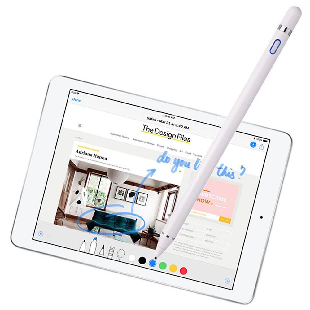 Universal Stylus Active Capacitive Pen Digital Battery Percentage Display 5V