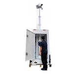 Mobile Security Camera Tower Mobile Surveillance Unit For Temporary Construction