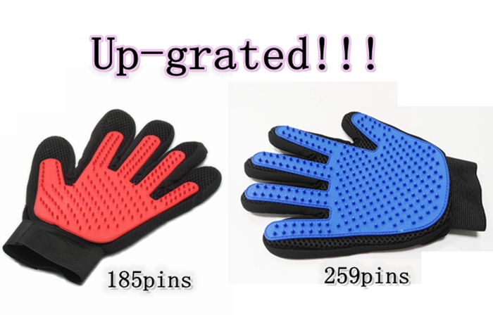 259 Pins Gentle Pet Mitt Brush Five Finger Dog Cleaning Gloves Long Service Life