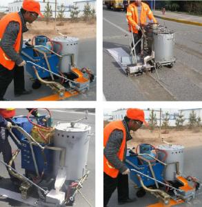 China Hand Pushing Thermoplastic Road Marking Applicator Machine factory