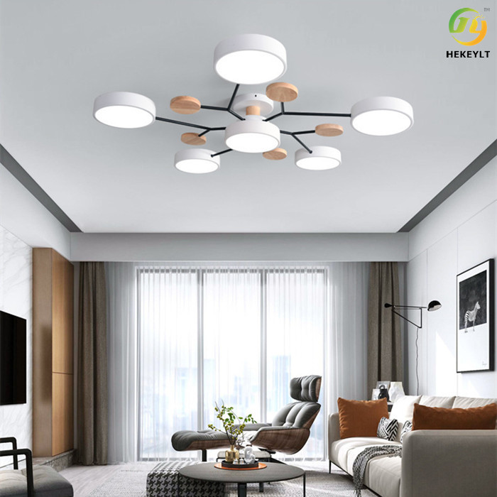 Retro Rectangular Wrought Iron Ceiling Lights For Dining Room Bedroom