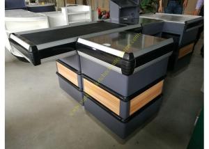 China Supermarket Checkout Counter With Conveyor Belt factory