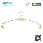 Betterall Vaulted Chrome Metal Hanger with Skid-proof Clips