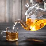 Small Loose Leaf Clear Glass Teapot With Glass Strainer / Lid Eco Friendly