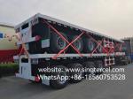 4 Axles Flat Bed Semi Trailer Strong Bearing Stable Single axle can be lifted