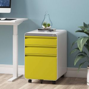 3 Drawer Movable File Cabinet Office Furniture Metal File Cabinet