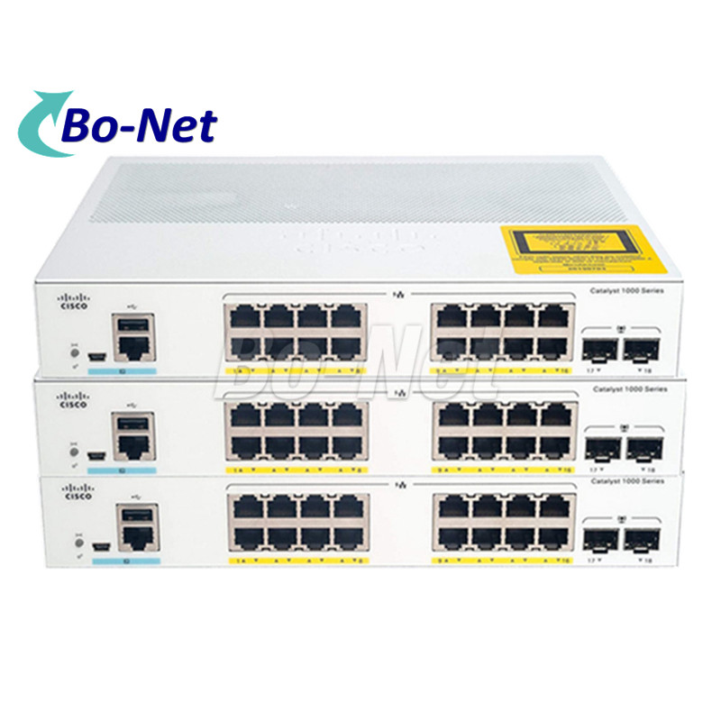 NEW Cisco C1000-16P-2G-L 16x10/100/1000 Ethernet PoE+ports and 2x 1GSFP network Switch