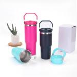 30 Oz Tumbler With Handle And Straw Lid Leakproof Double Insulated 30oz Cup
