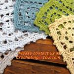 Handmade Crochet woven mat Cotton Lace Table Placemats Doilies handmade cup mat