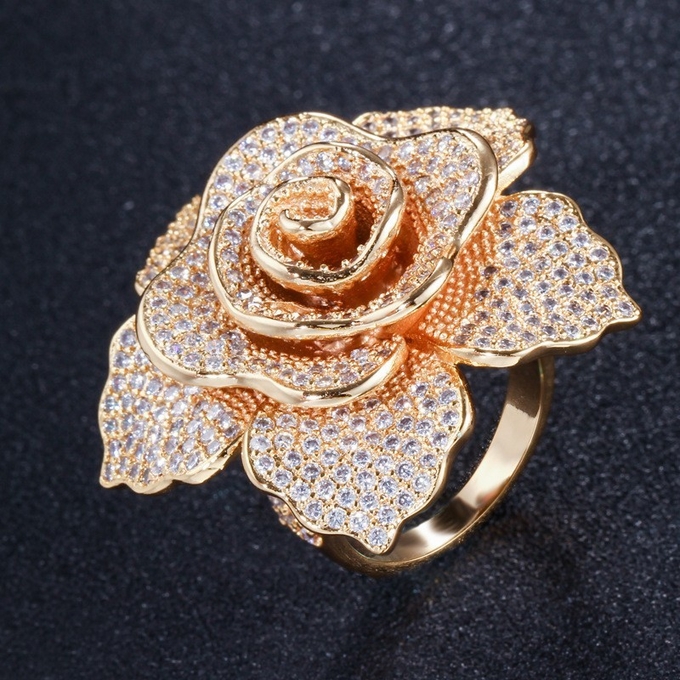 Fashion Luxury Zircon Rings For Women Eternity Promise CZ Crystal Finger Ring Engagement Wedding Ring Jewelry