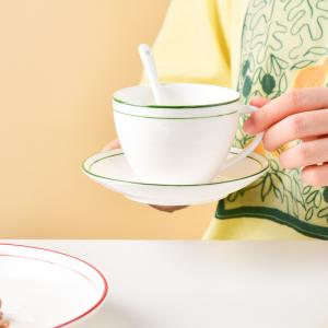 China Cups Saucers Ceramic Dinnerware Sets For 12 People Nordic Style Vajillas De Porcelana factory