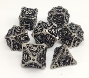 China Handmade Metal Mini RPG Dice 7 Piece Set Gold Plated Surface factory