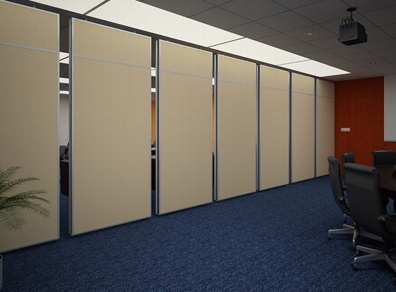 White Wooden Acoustic Partition Wall For Conference Room / Sound Proof Movable Wall Dividers