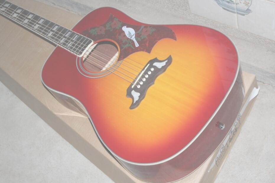 2018 New Cherry Red Chibson Dovo acoustic guitar Cherry burst GB dove electric acoustic guitar Red Dovo acoustic