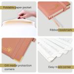 Deluxe PU Leather Soft Cover Academic Planner Pink 4.25 X 6.75inch