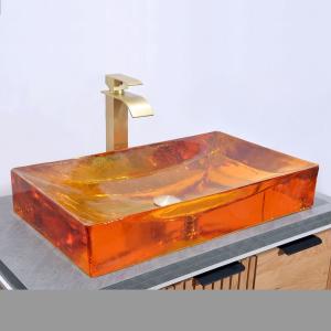 China Modern Glass Sink Bowl With CUPC Certificate 1 Hole 5 Year Warranty factory