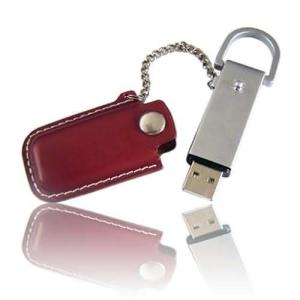 China Customized leather usb flash drive with gift box factory