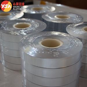 China 5-50mm Width Single Side Sliver Color AL+PET Laminating Film For Cable Shielding factory