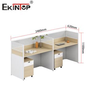 Modular Privacy Partitioned Staff Workstation In Modern Style