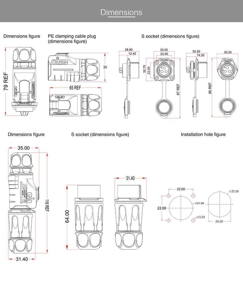CNLINKO Connector Manufacturer M20 Industry Waterproof IP68 Musical Instruments 7 Pin Signal Cable Connector