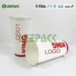 Red Pepsi Cold Drink Paper Cups For Cinema , Food Grade Ink Printing double PE