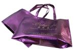 80gsm Purple Nonwoven Fabric Reusable Carrier Bags For Garment Packaging