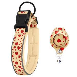 China Manufacture Selling Pet Collar For Apple Air Tag Polyester Dog Collar Multi Color Accessory For Pet Dog factory