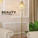 Nordic Decoration Crystal Modern Floor Lamp For Villa Home Indoor E14