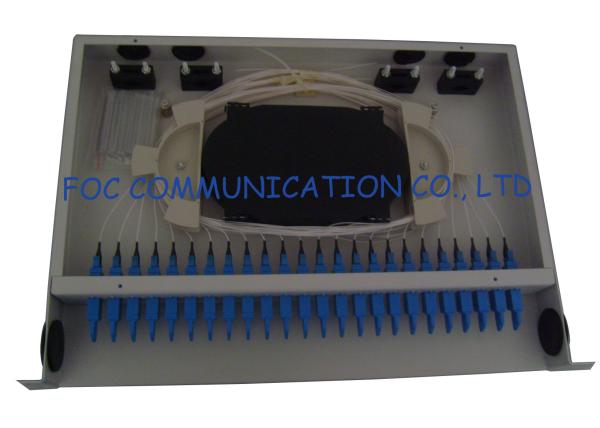 24Port E2000 Fiber Optic Patch Panel Full Loaded Adapters And Pigtails For