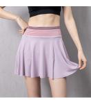 Moisture Wicking Black Workout Skirt Running Skirt Shorts With Phone Pocket 210g