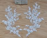 Cord Lace Applique Ivory Color Embroidery Flower for Wedding Dress embroidery