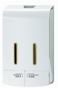 China Bathroom ABS 350ml Double Soap Dispenser Wall Mounted factory