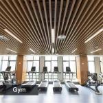 25x100 Wood Grain Design Aluminum Metal Ceiling Extruded Box Baffle Ceiling
