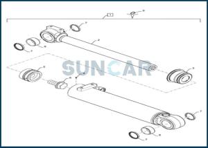China 87434291 Tilt Cylinder Seal Repair Kits for Loader CNH 521D 521G factory