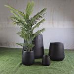 Enhance Your Garden With Elegant Fiber Clay Planters Round Shape