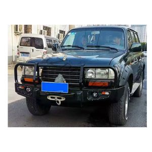 Automotive Front Bumper Guard For LAND CRUISER Lc Fj 80 Black Rolled Steel