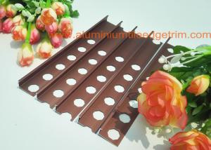 China 10mm Aluminium Tile Edge Trim , Straight Edge Bathroom Outside Tile Corner Trim factory