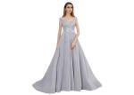 Customize Fluffy Embroidery Arabic Evening Dresses Lady Formal Dress