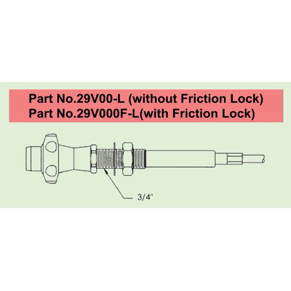 Black Push Pull Cable Parts Micro Adjust Control Heads For Regulating Valve